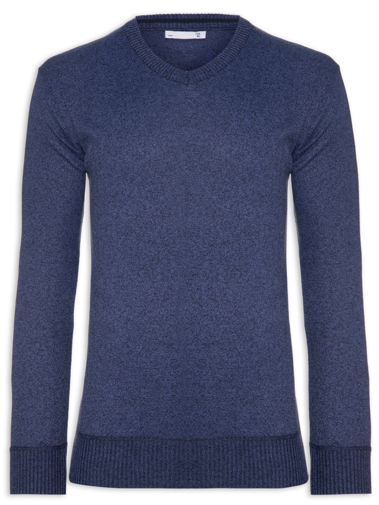 Suéter Masculino Básico Gola V - Azul