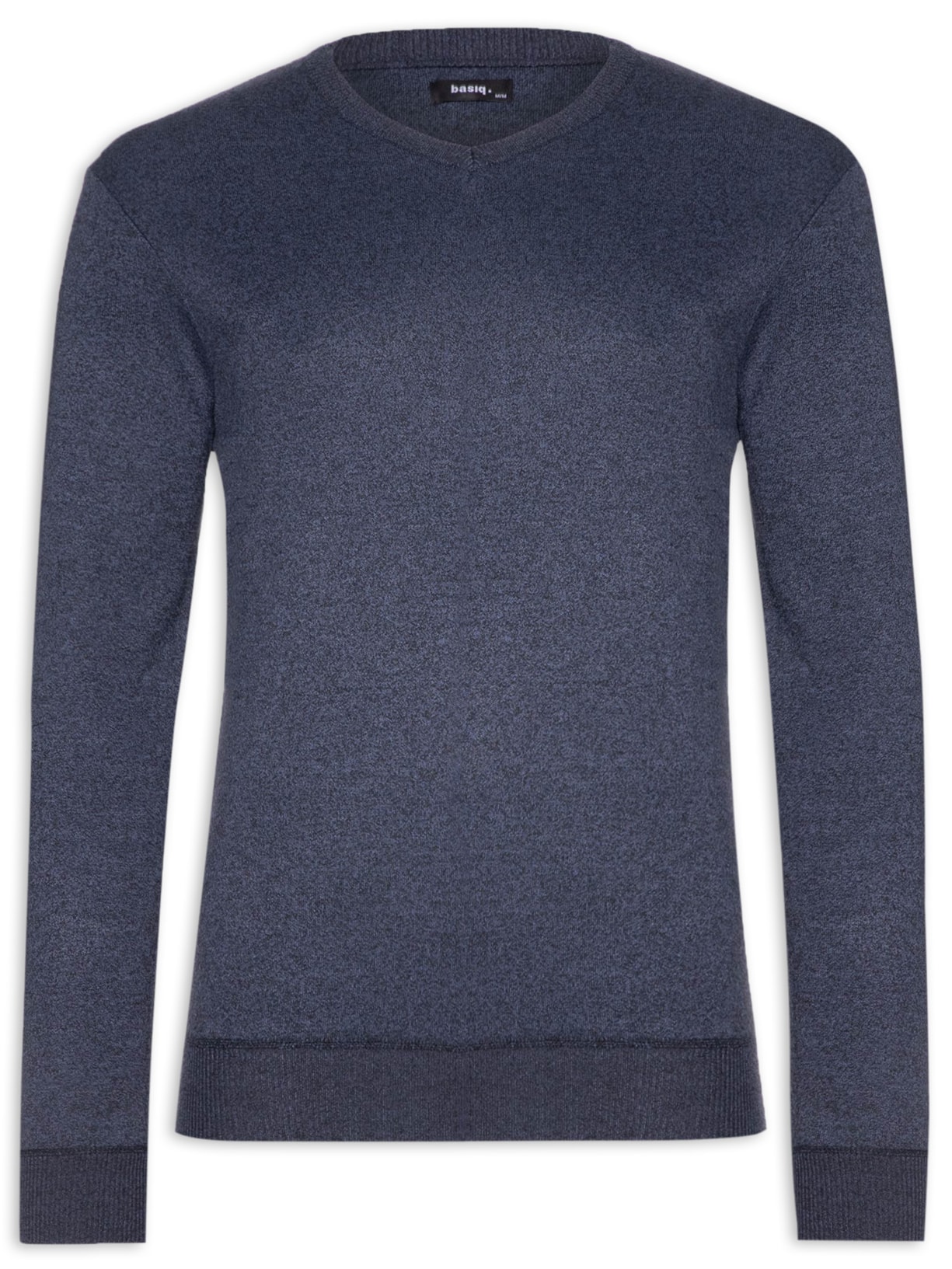 Suéter Masculino Básico Gola V - Azul