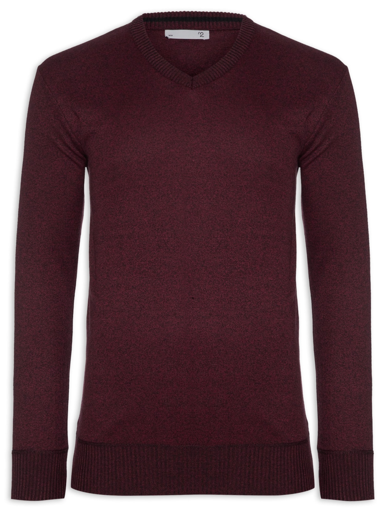 Suéter Masculino Básico Gola V - Vermelho