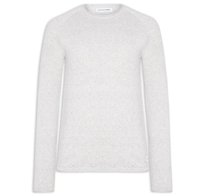 Suéter Masculino Básico Hill Gola Careca - Cinza