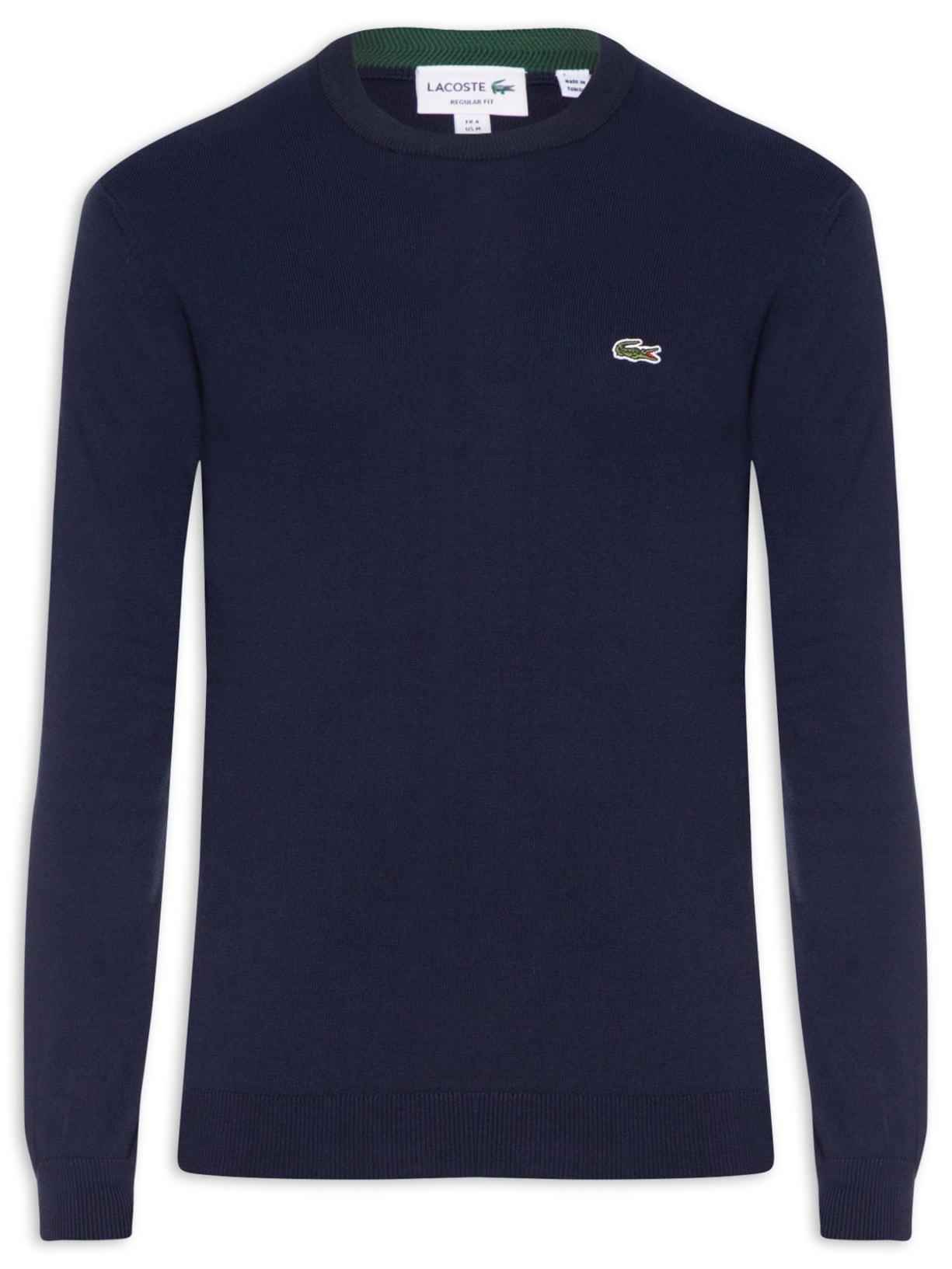 Suéter Masculino Básico Regular Fit GOla Redonda Em Algodão Orgânico - Azul