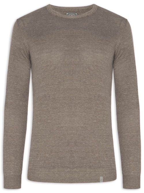 Suéter Masculino Básico Tricot Light - Bege