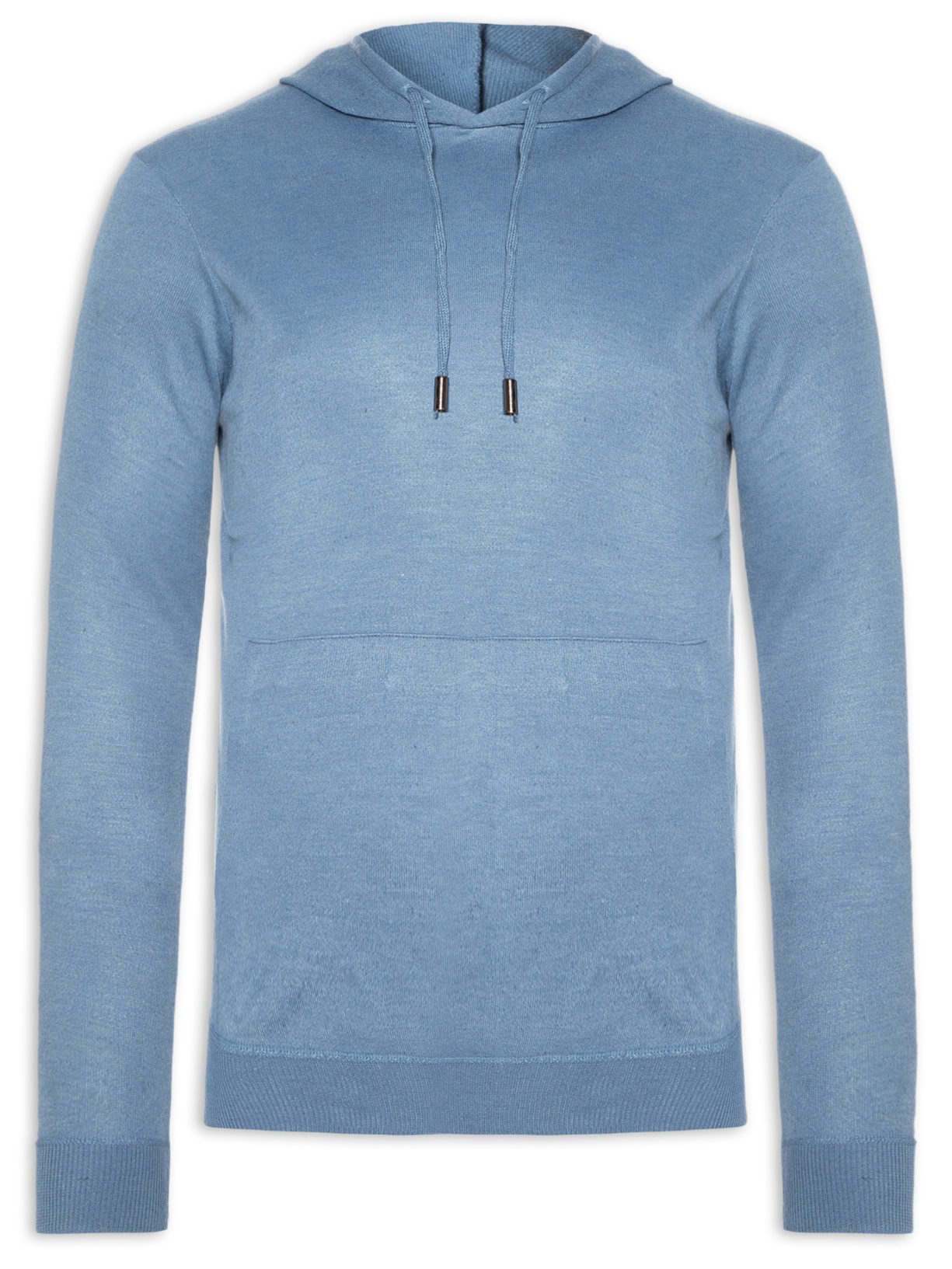 Suéter Masculino Capuz E Bolso Canguru - Azul