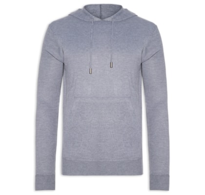 Suéter Masculino Capuz E Bolso Canguru - Cinza