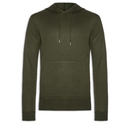 Suéter Masculino Capuz E Bolso Canguru - Verde