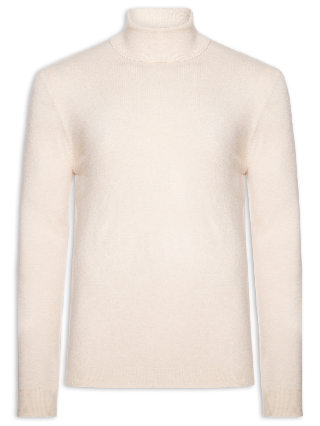 Suéter Masculino Casual Gola Alta - Bege