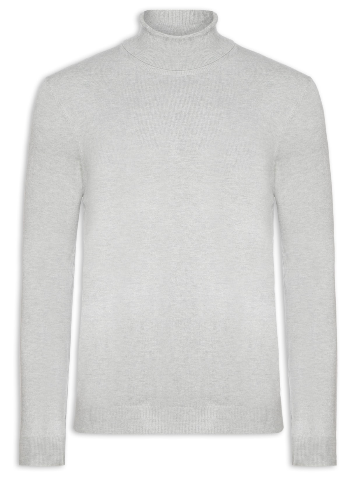 Suéter Masculino Casual Gola Alta - Cinza