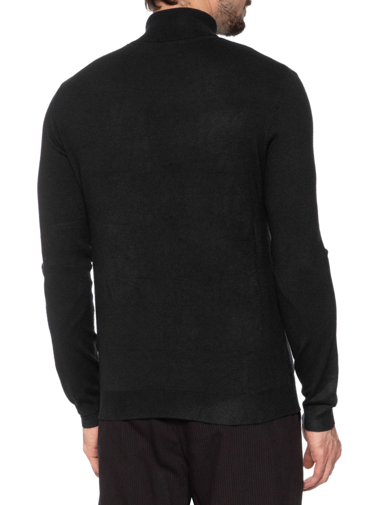 Suéter Masculino Casual Gola Alta Preto '2 Essential