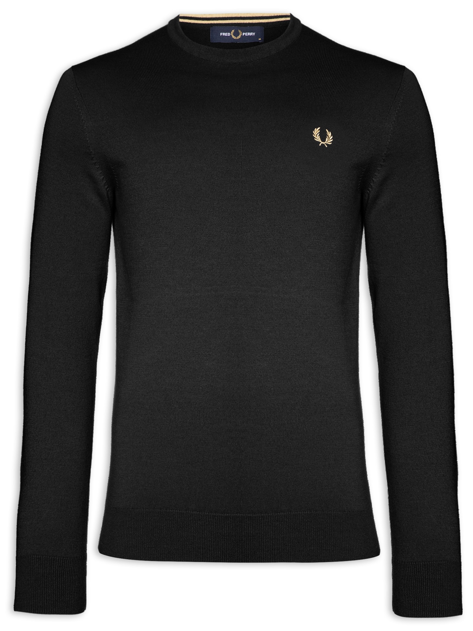 Fred Perry - Suéter Masculino Classic Crew Neck Jumper - Preto