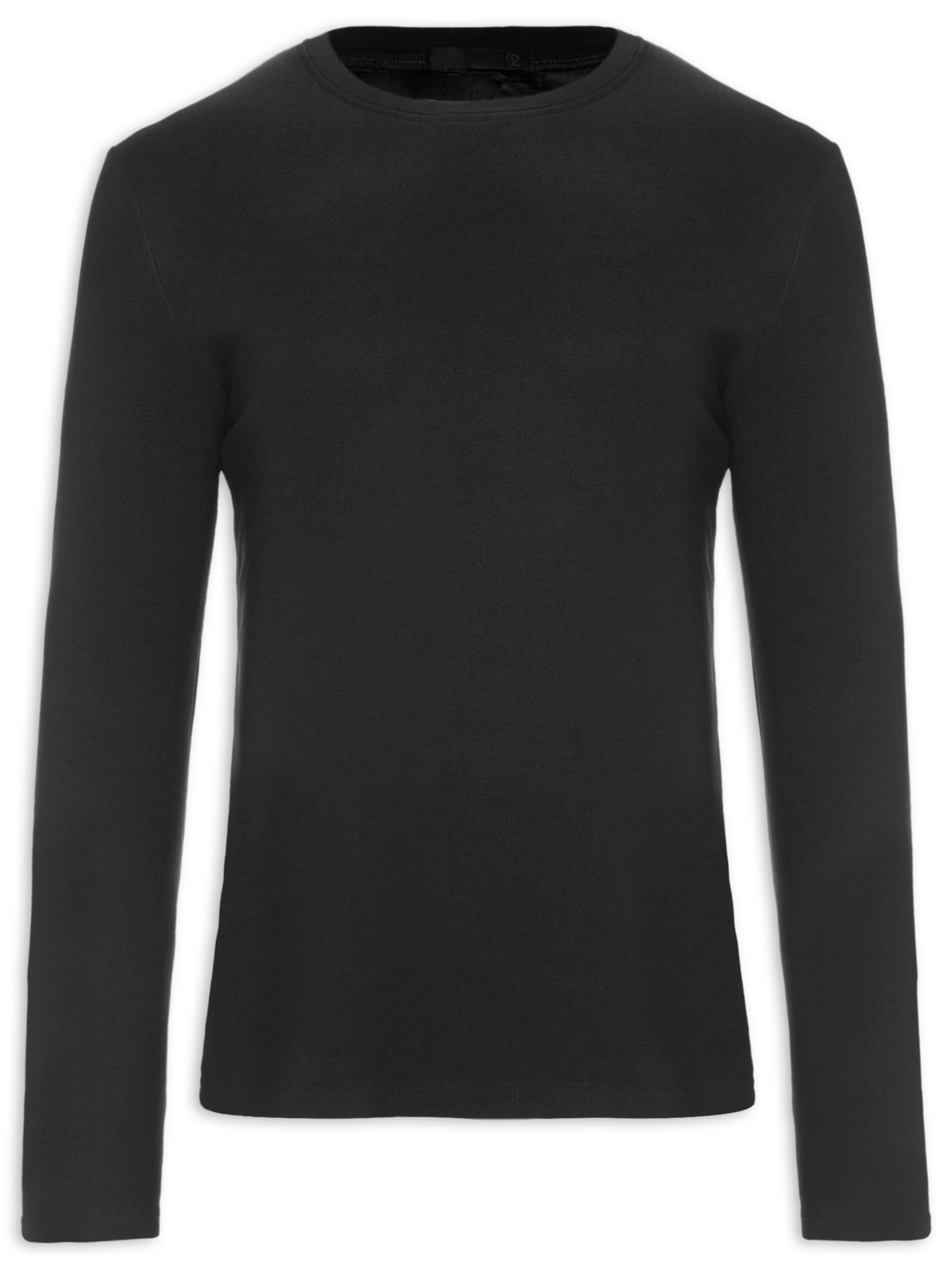 Suéter Masculino Clássico Gola C - Preto