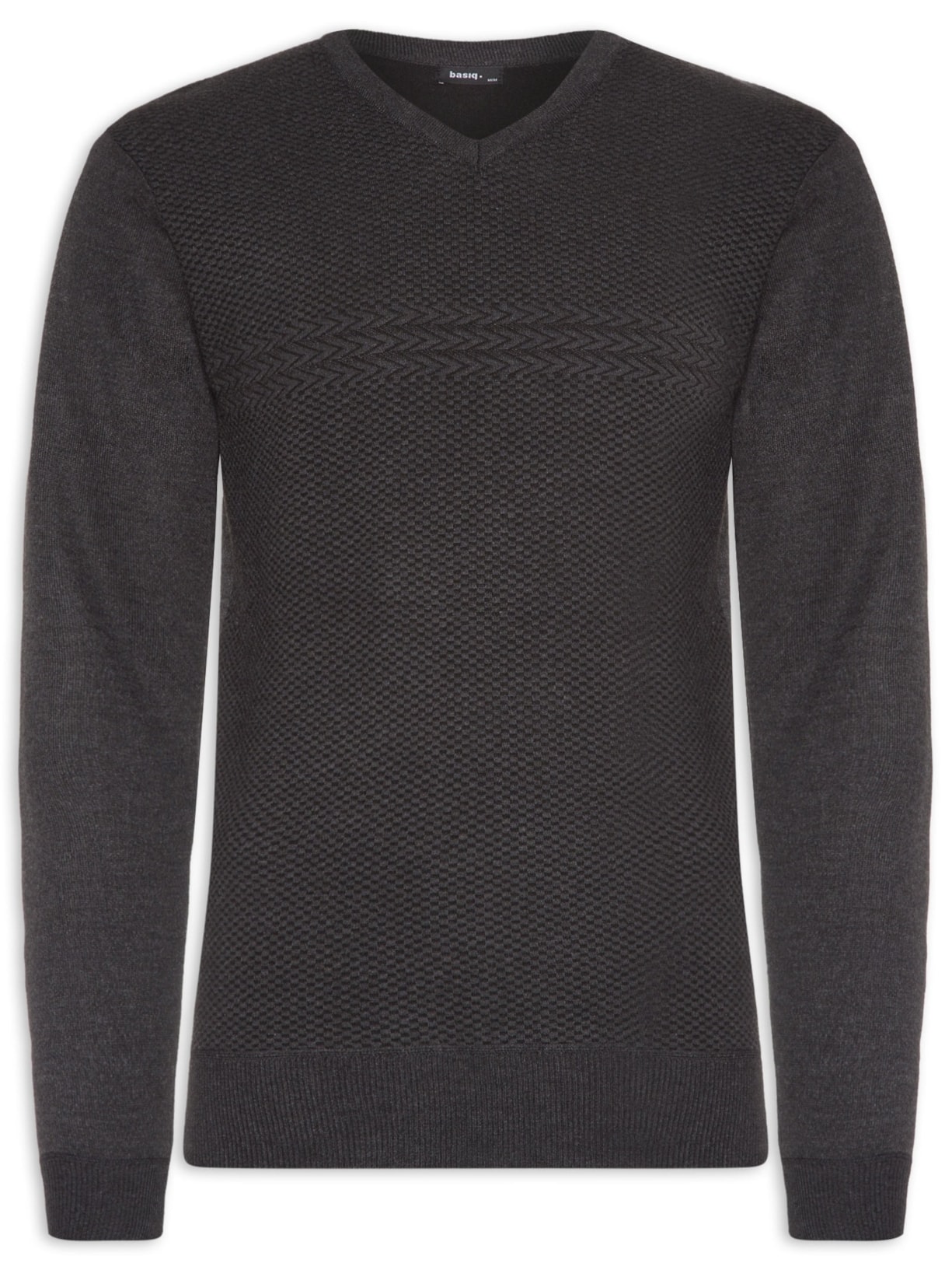 Suéter Masculino Com Detalhe - Preto