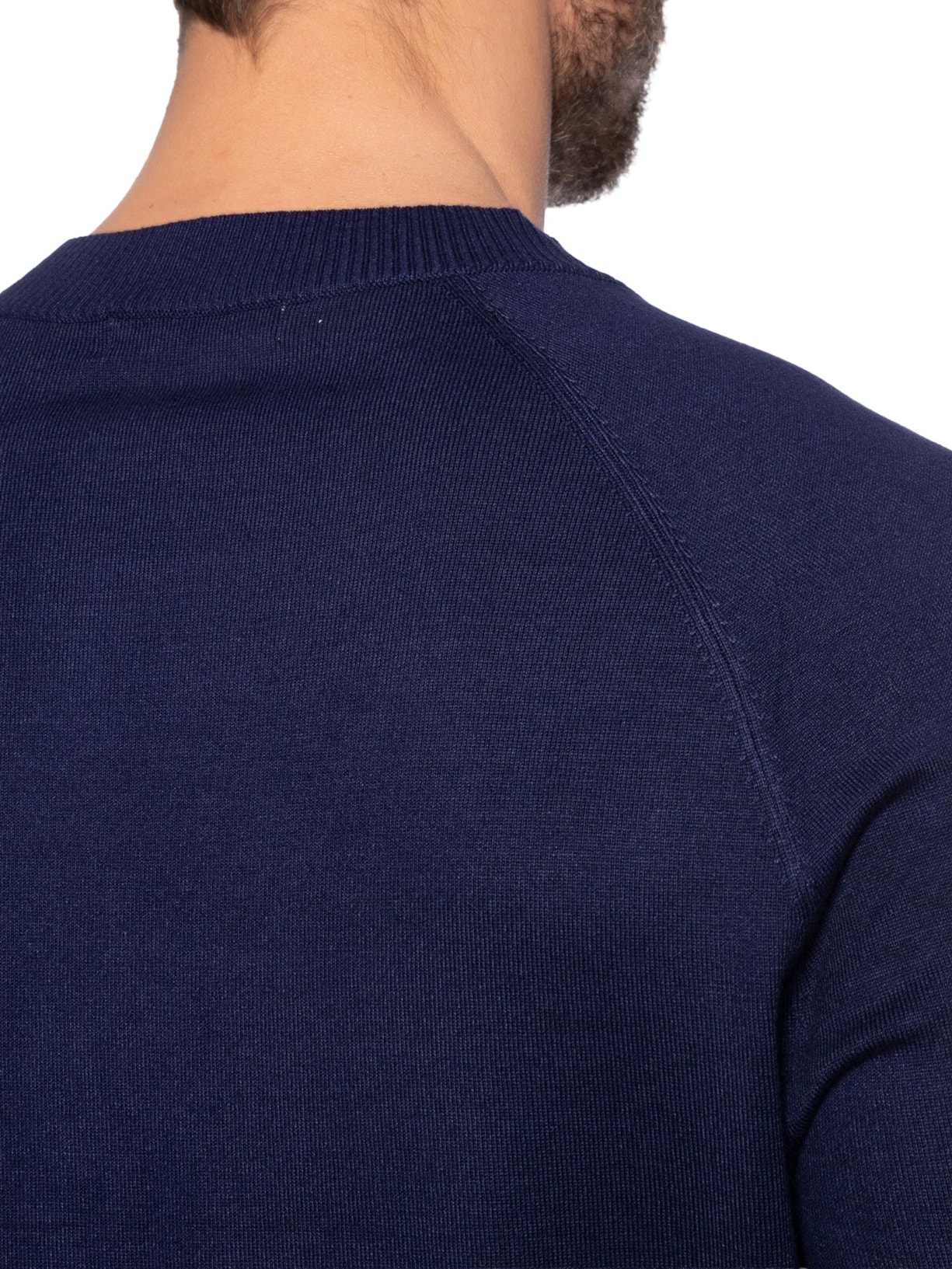 Suéter Masculino Com Recortes Gola Redonda Azul '2 Essential