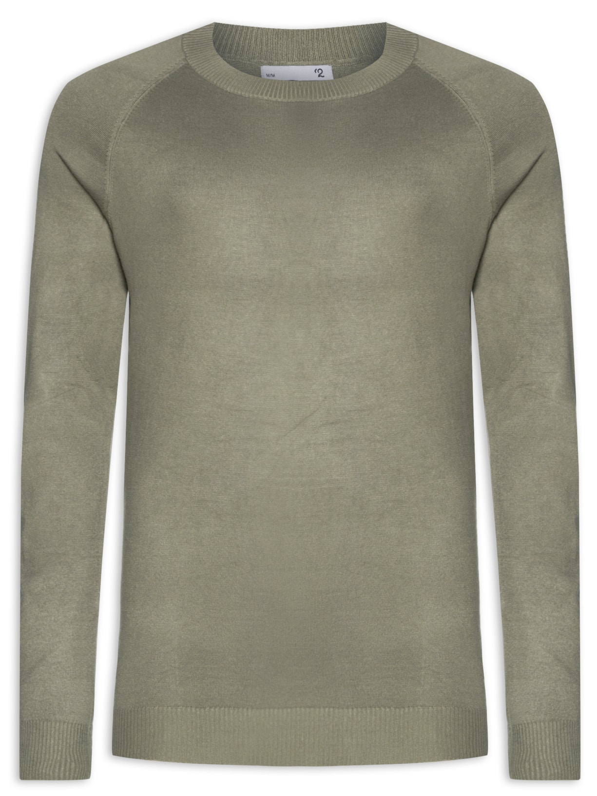 Suéter Masculino Com Recortes Gola Redonda Verde '2 Essential