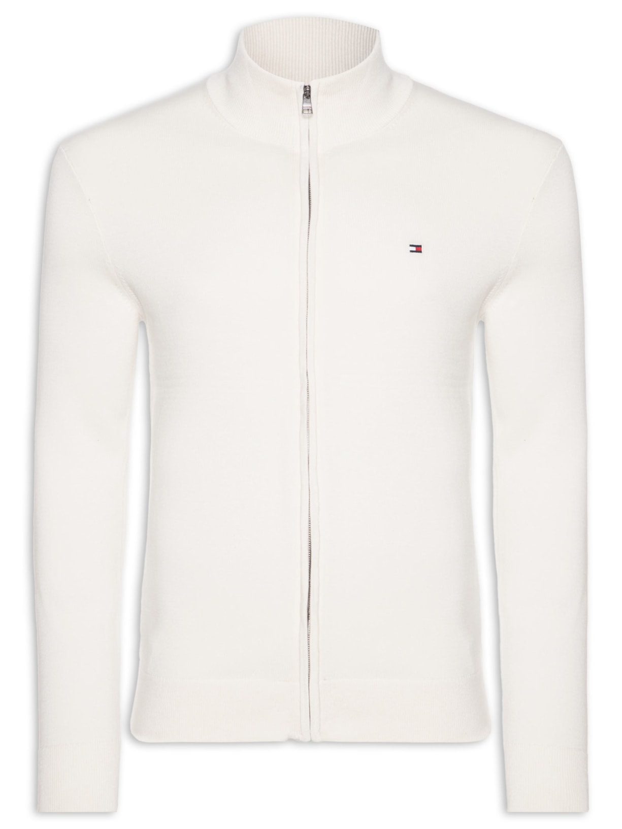 Suéter Masculino Com Zíper Essential Regular Fit – Branco Tommy Hilfiger
