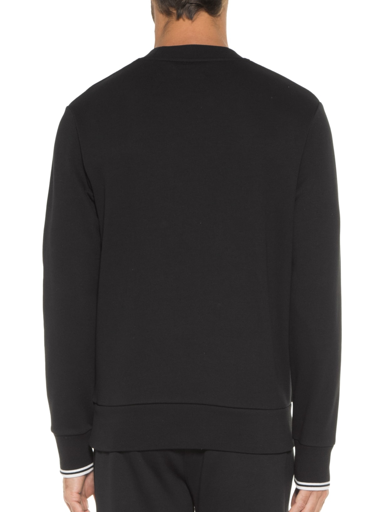 Suéter Masculino Crew Neck Sweatshirt Preto Fred Perry