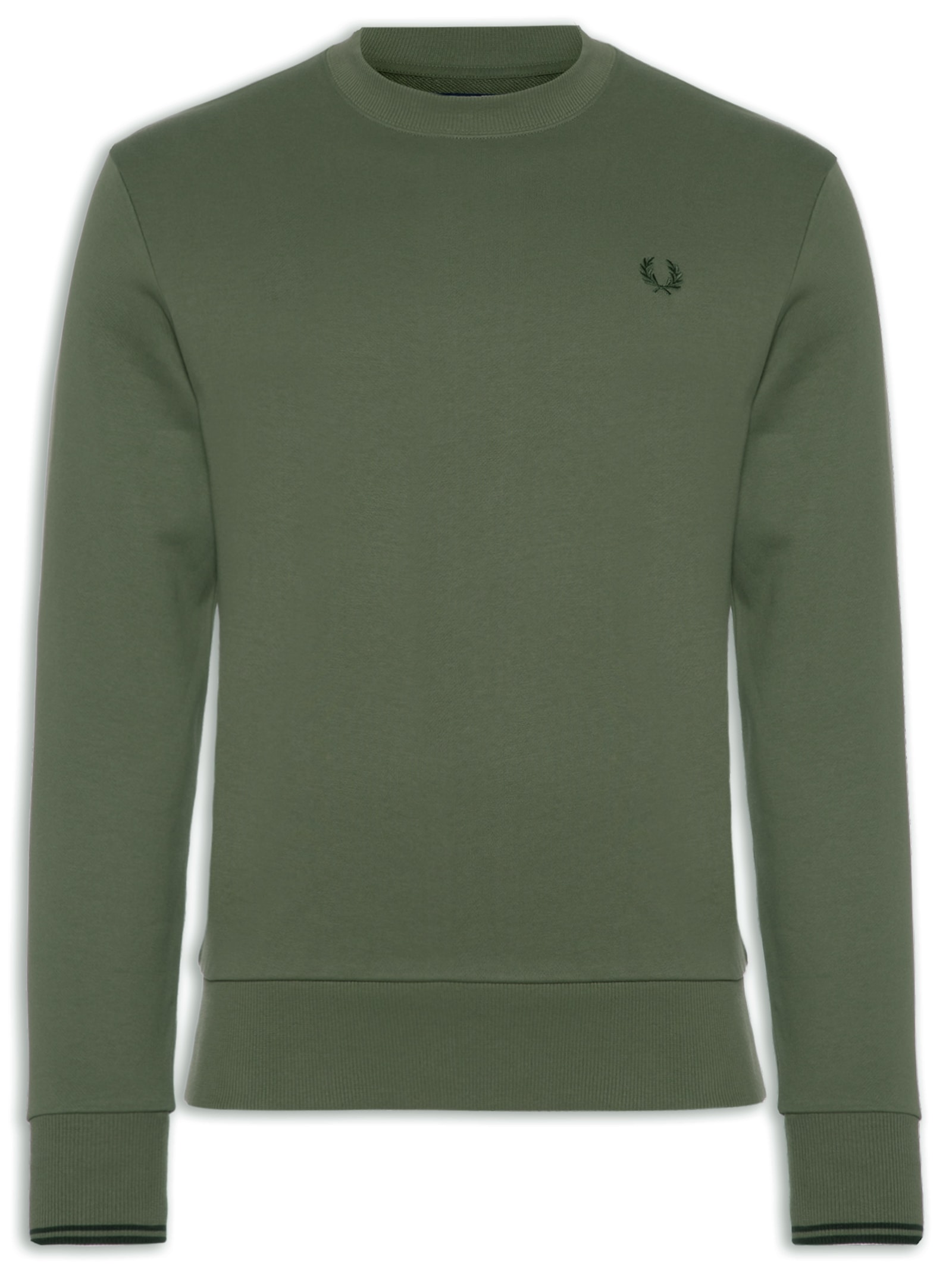 トップス FRED PERRY/Crew Neck SweatShirt S GRN2 Fred Perry - Suéter Masculino Crew Neck Sweatshirt - Verde