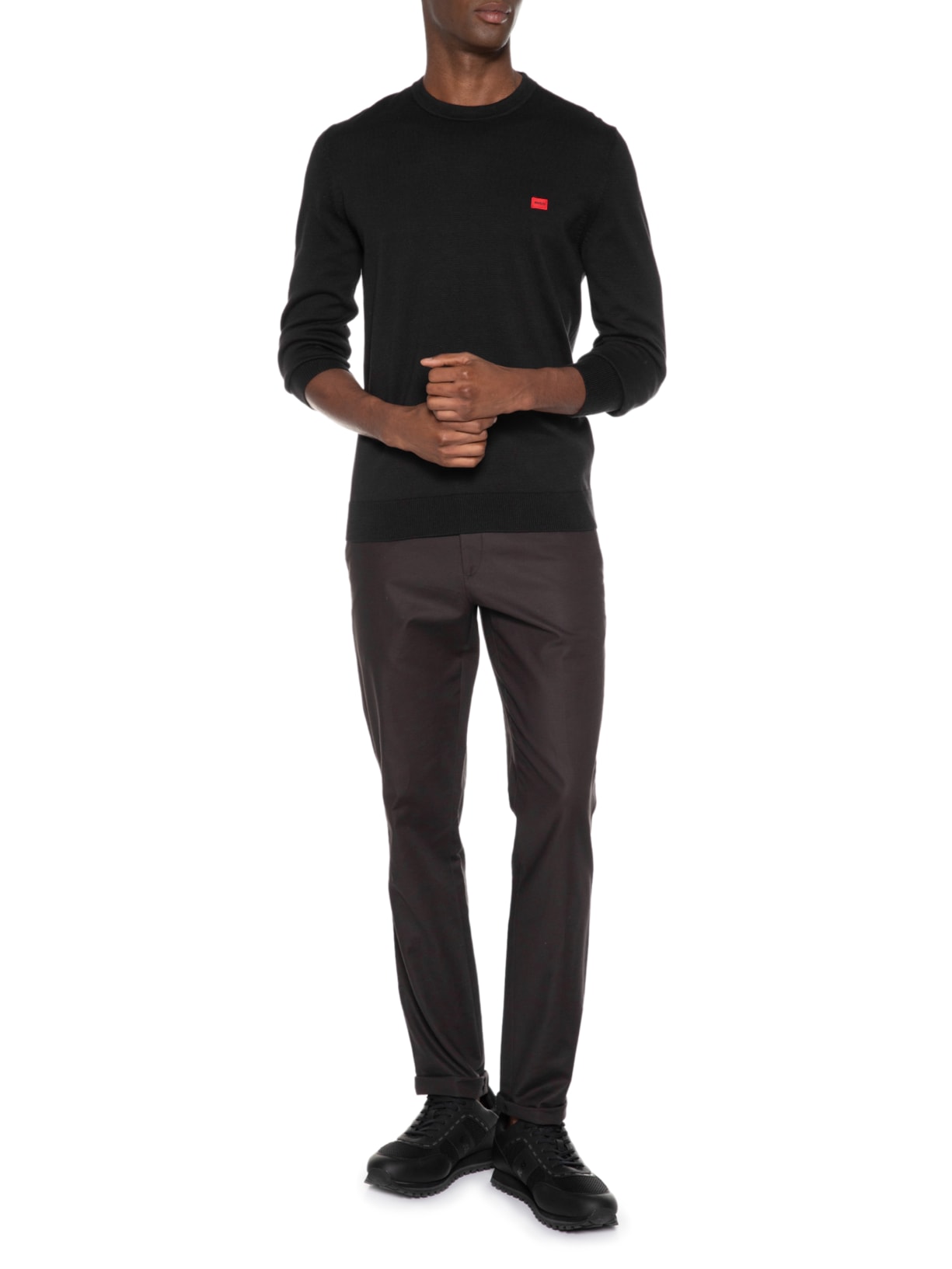Suéter Masculino de Tricô San Cassius Preto Hugo