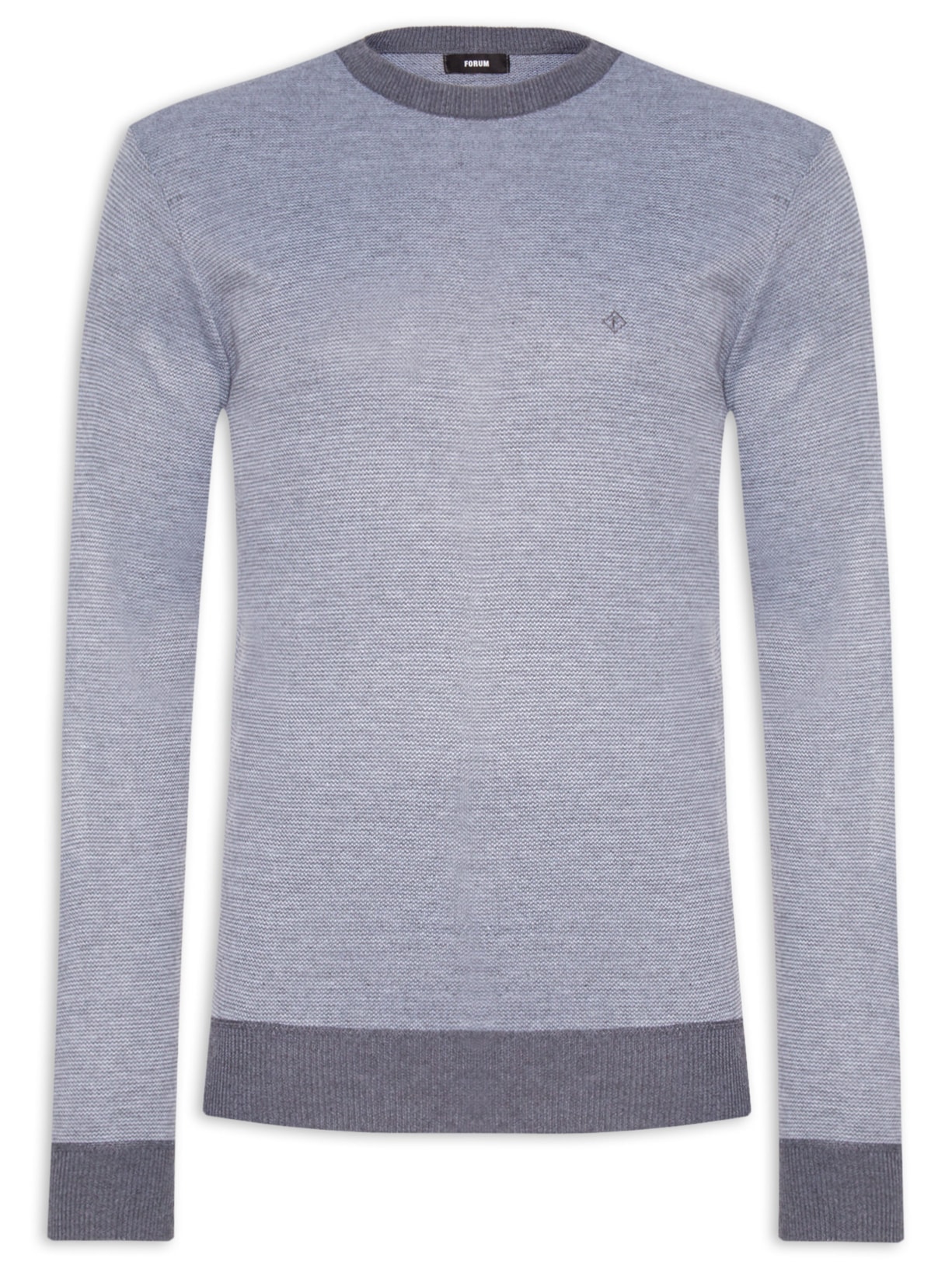 Suéter Masculino de Tricot - Cinza