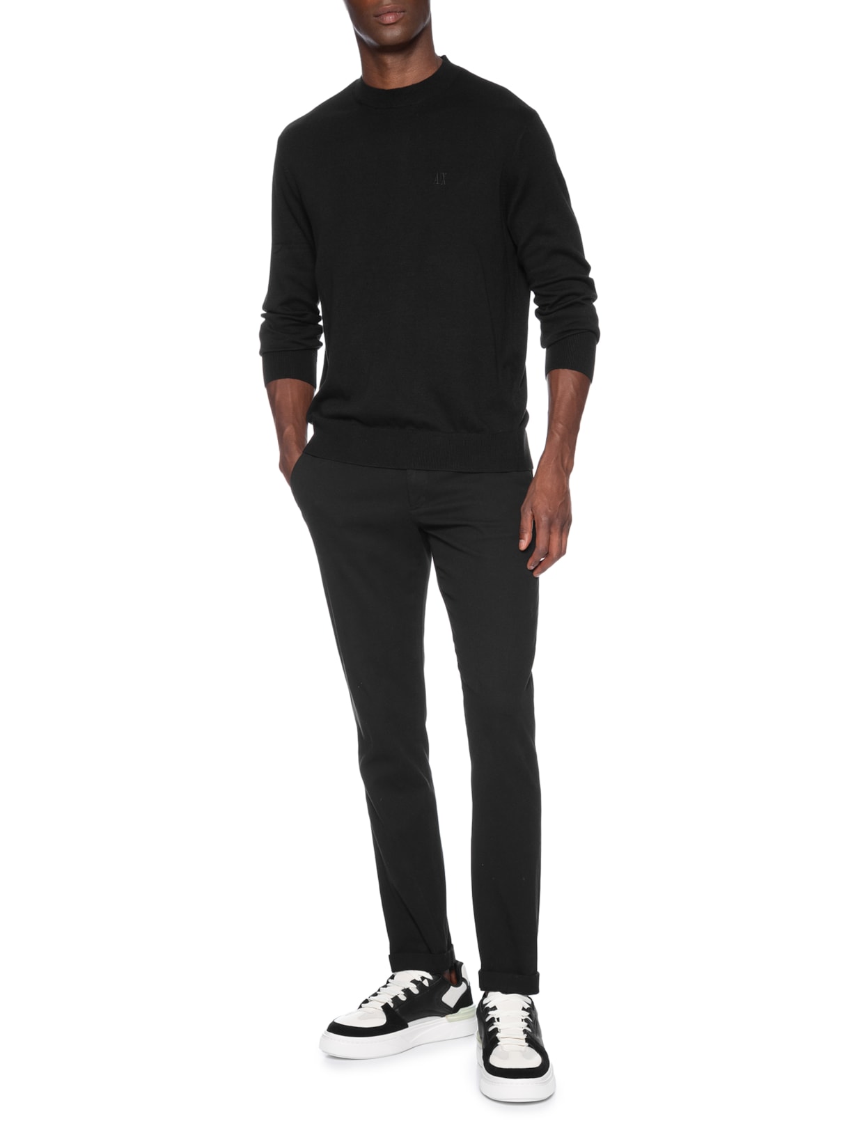 Suéter Masculino De Tricot Preto Armani Exchange