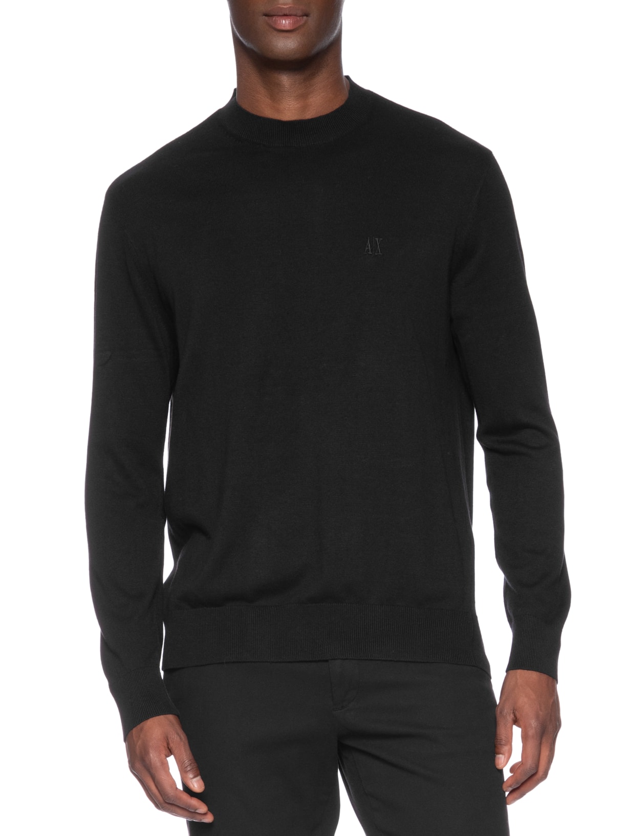 Suéter Masculino De Tricot Preto Armani Exchange
