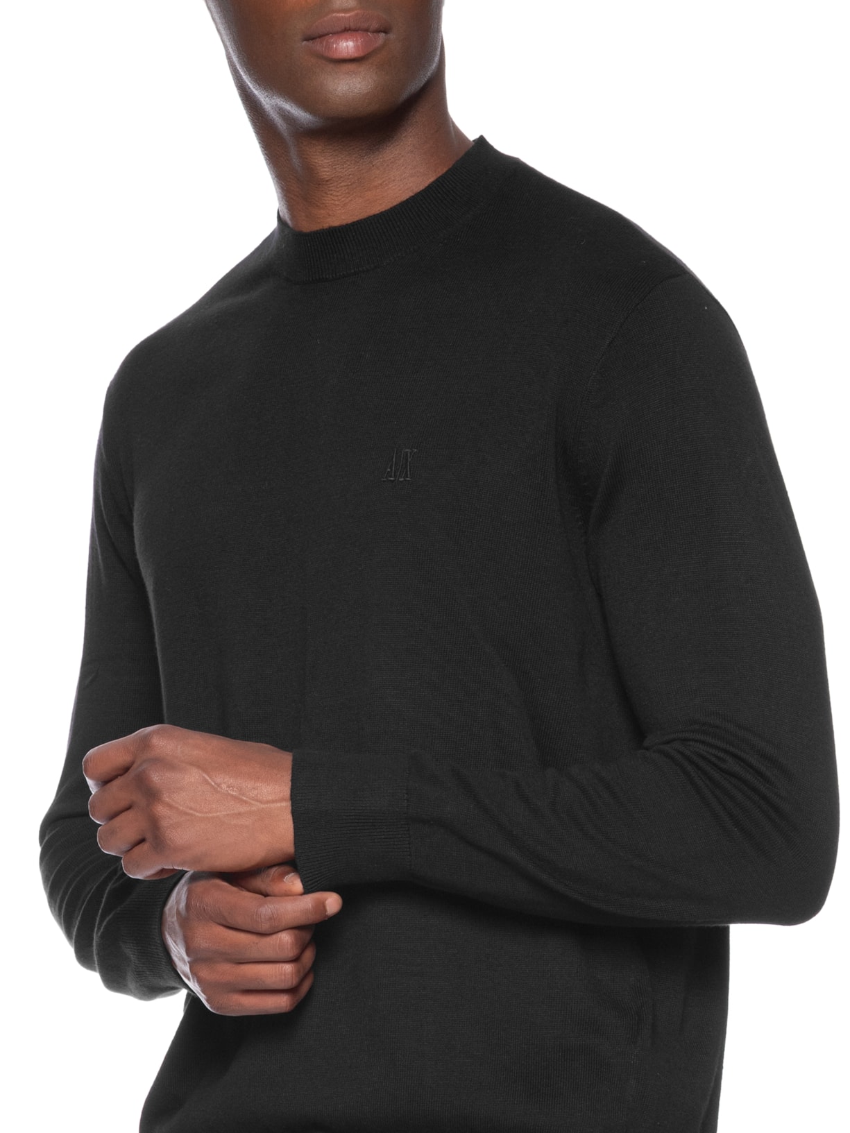 Suéter Masculino De Tricot Preto Armani Exchange