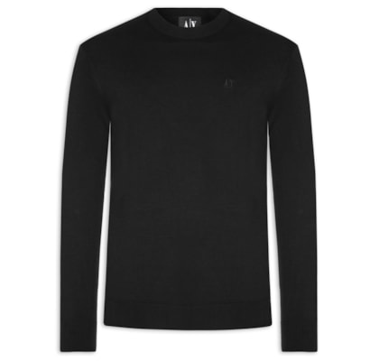 Suéter Masculino De Tricot - Preto