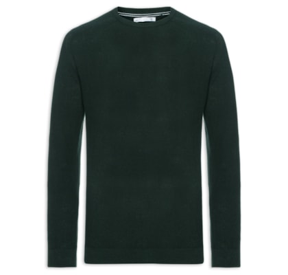 Suéter Masculino Det Ombro Gola Careca - Verde