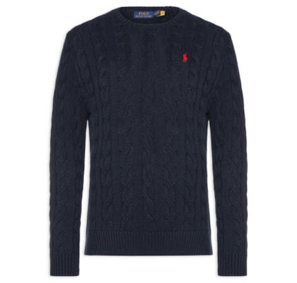 Suéter Masculino Driver Crewneck Roving Cotton - Azul