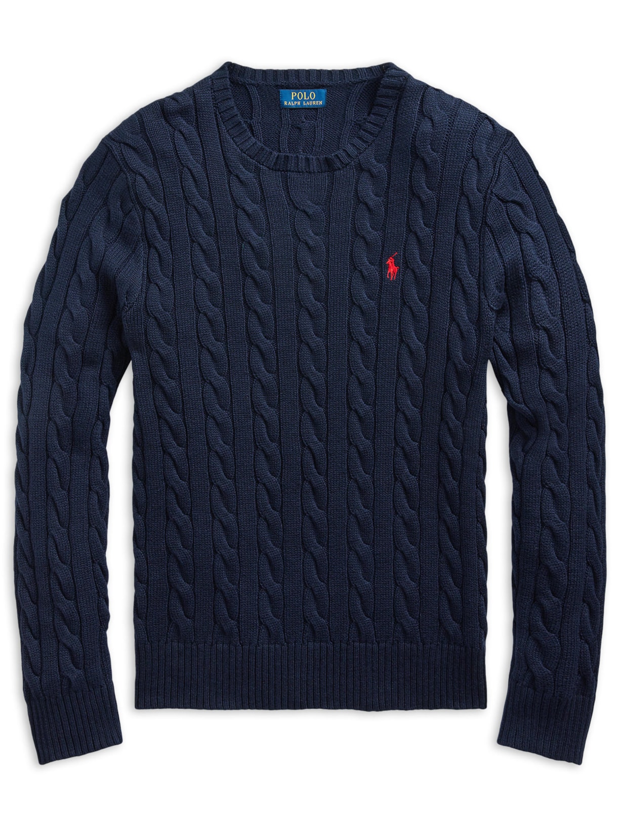 Suéter Masculino Driver Crewneck Roving Cotton Azul Polo Ralph Lauren