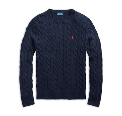 Suéter Masculino Driver Crewneck Roving Cotton - Azul