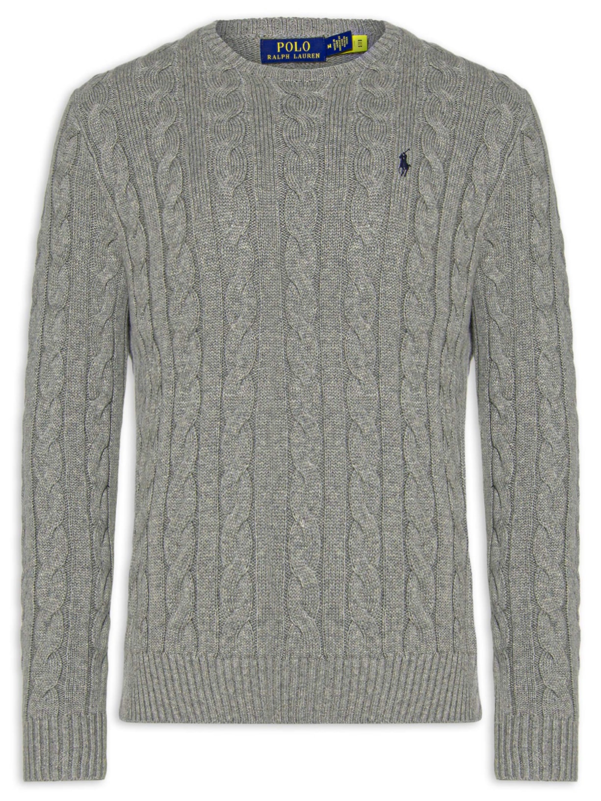 Suéter Masculino Driver Crewneck Roving Cotton Cinza Polo Ralph Lauren