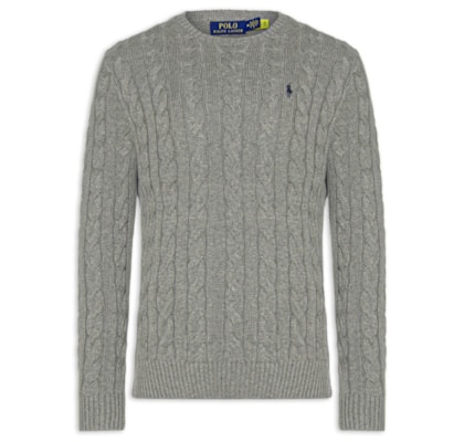 Suéter Masculino Driver Crewneck Roving Cotton - Cinza