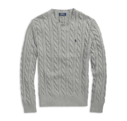 Suéter Masculino Driver Crewneck Roving Cotton - Cinza