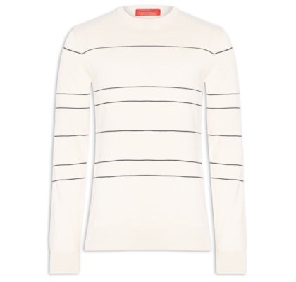 Suéter Masculino em Tricô Fio Tinto – Cinza