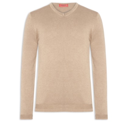 Suéter Masculino Em Tricô - Marrom
