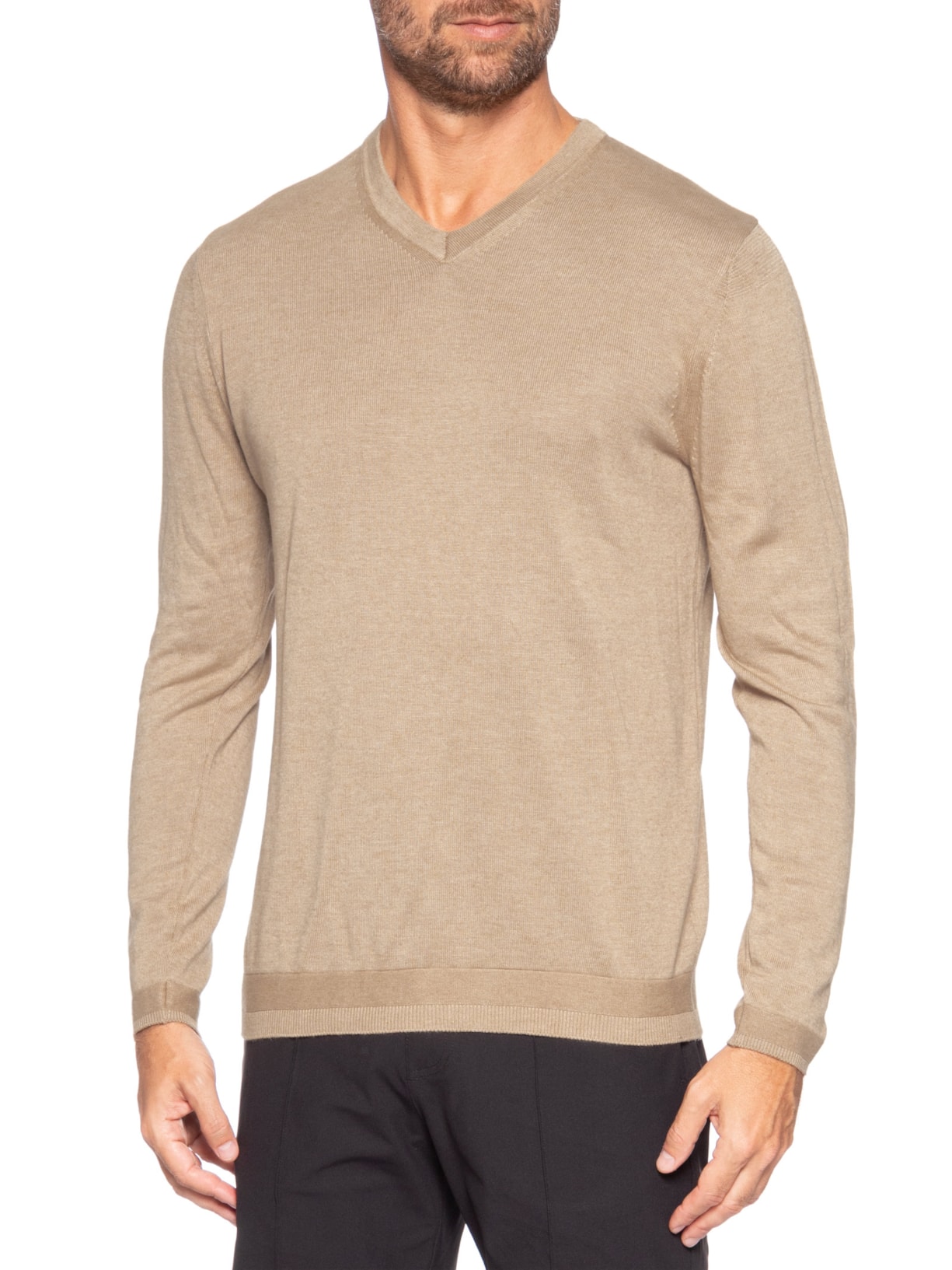 Suéter Masculino Em Tricô Marrom Paramount Alfaiataria