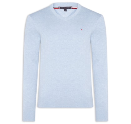 Suéter Masculino Essential Regular Fit V-NK - Azul