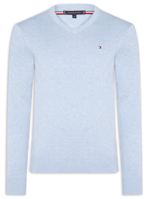 Suéter Masculino Essential Regular Fit V-NK - Azul