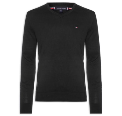 Suéter Masculino Essential Regular Fit V - Preto