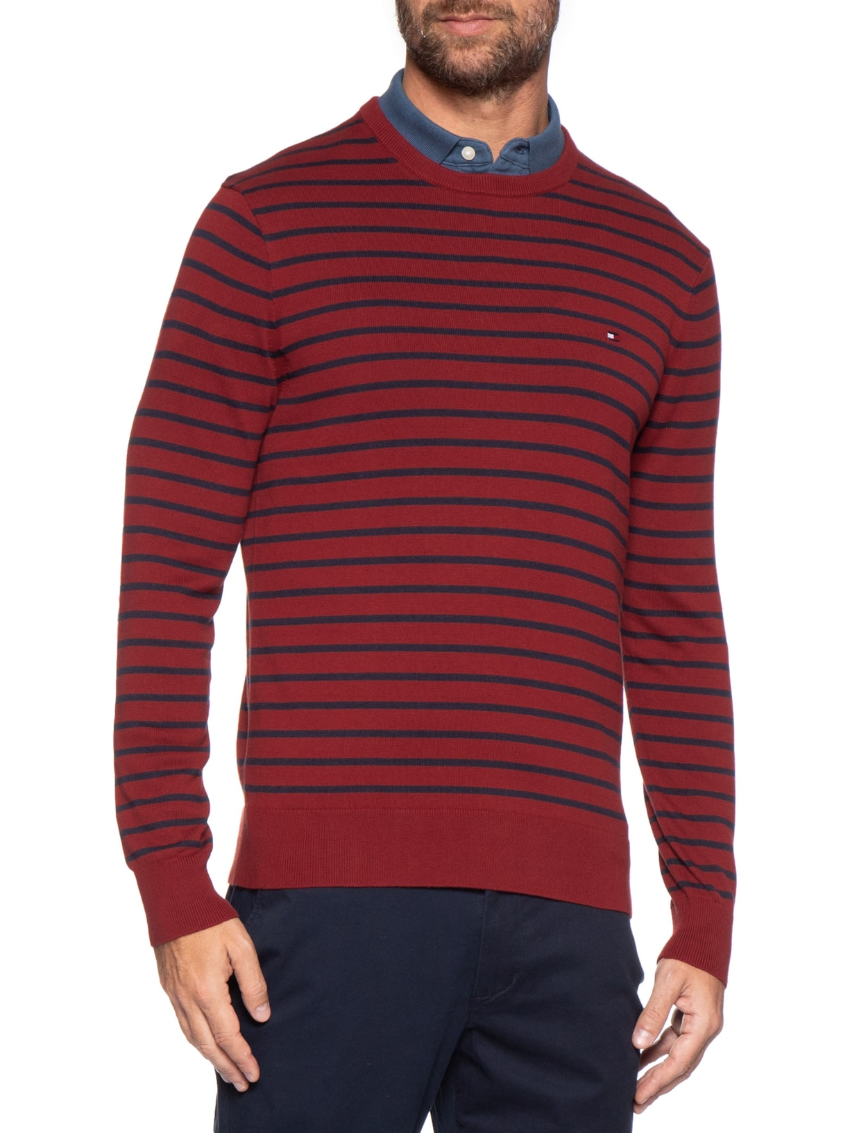 Suéter Masculino Essential Regular Fit Vermelho Tommy Hilfiger
