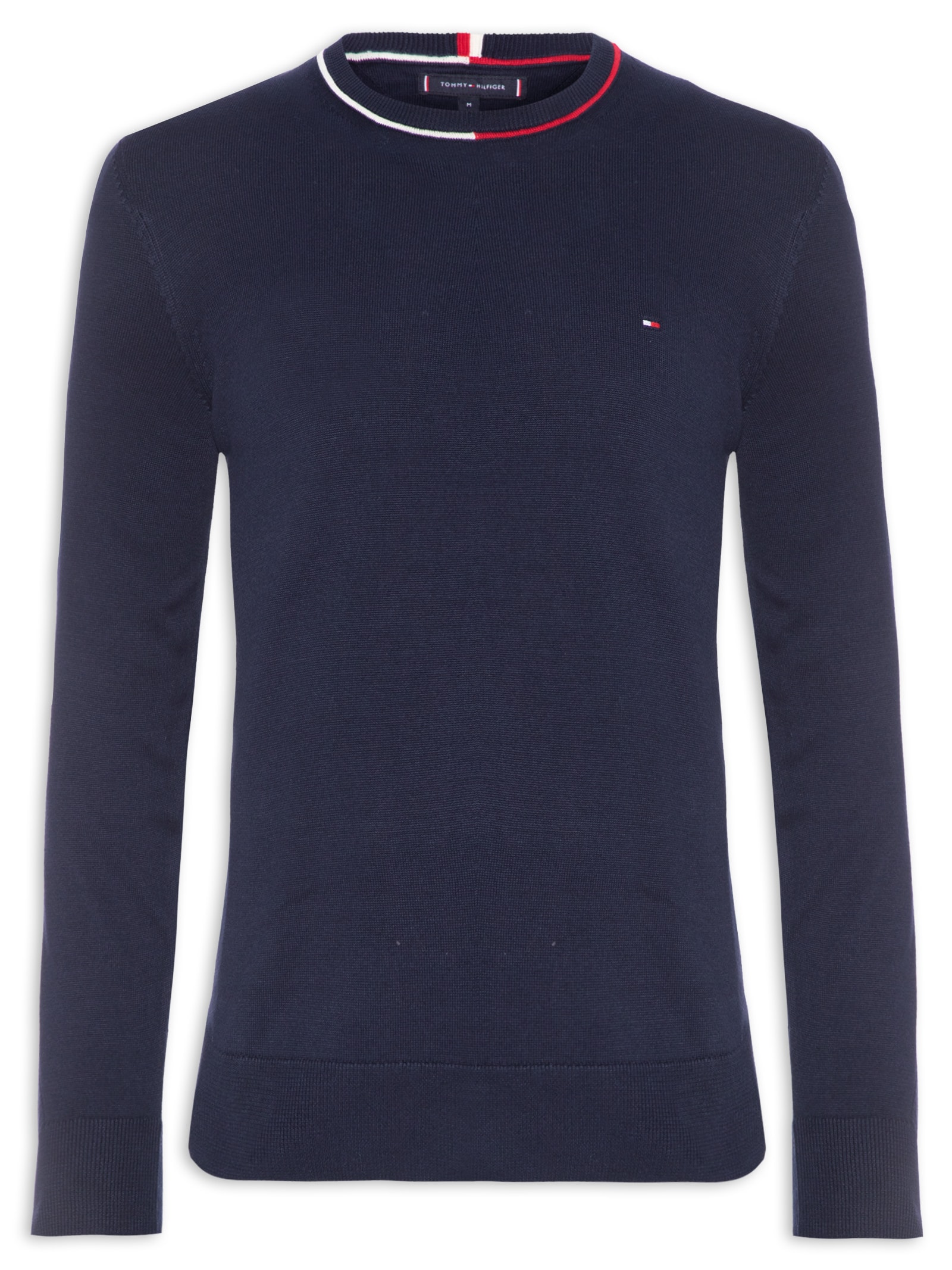 Suéter Masculino Classic Cable Crew Neck - Tommy Hilfiger - Azul