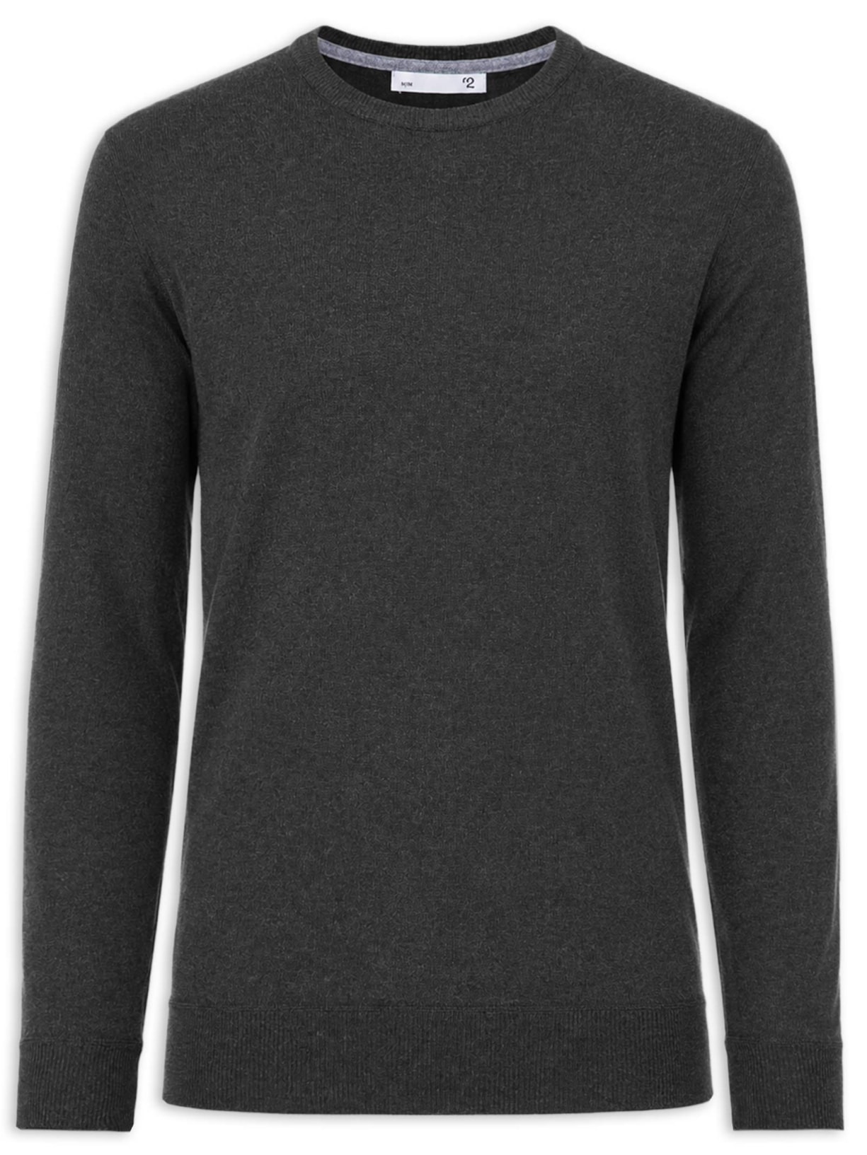 Suéter Masculino Friso Gola Redonda Preto '2 Essential