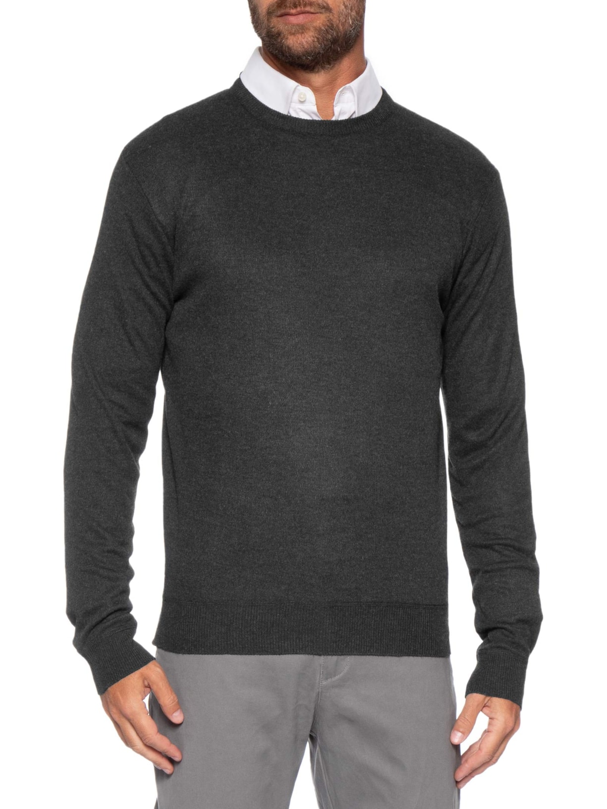 Suéter Masculino Friso Gola Redonda Preto '2 Essential