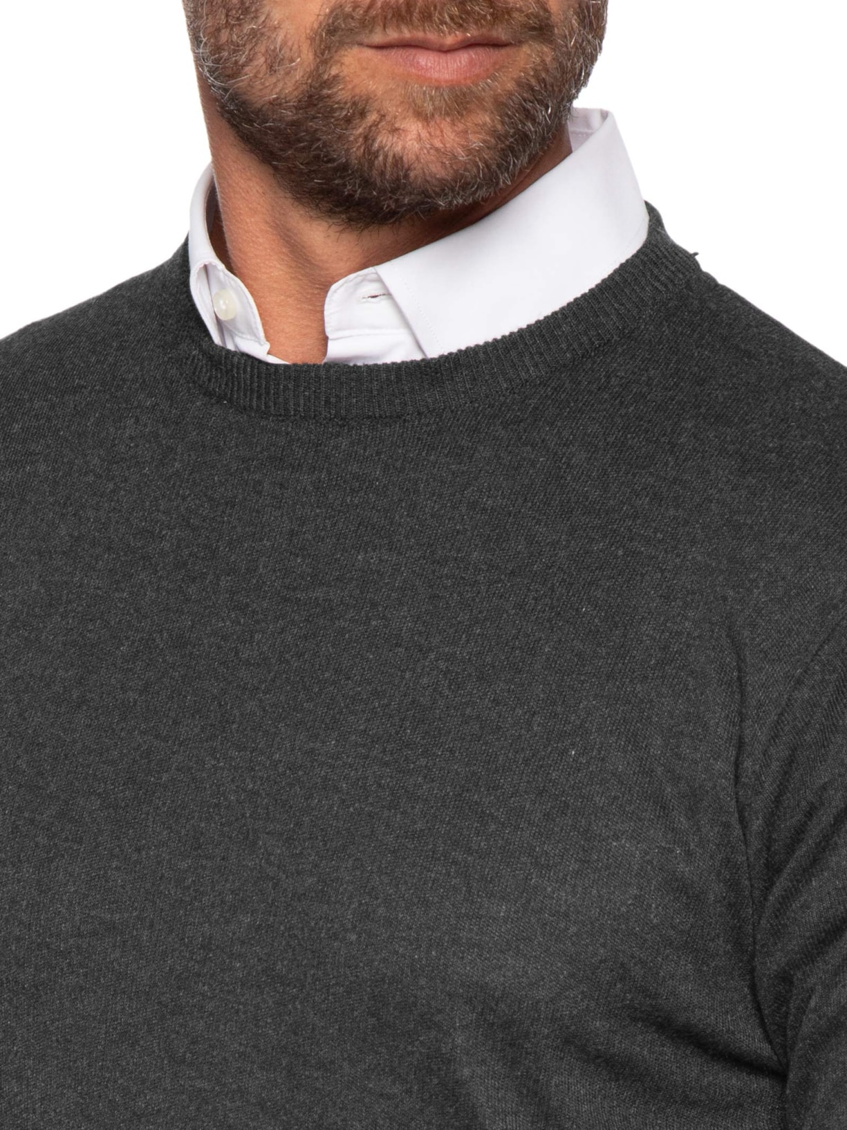 Suéter Masculino Friso Gola Redonda Preto '2 Essential