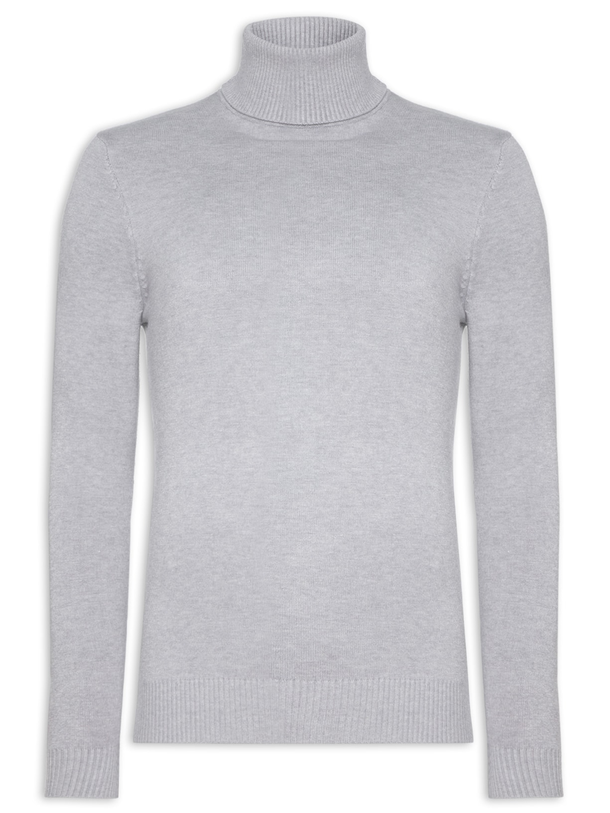 Suéter Masculino Gola Alta - Cinza