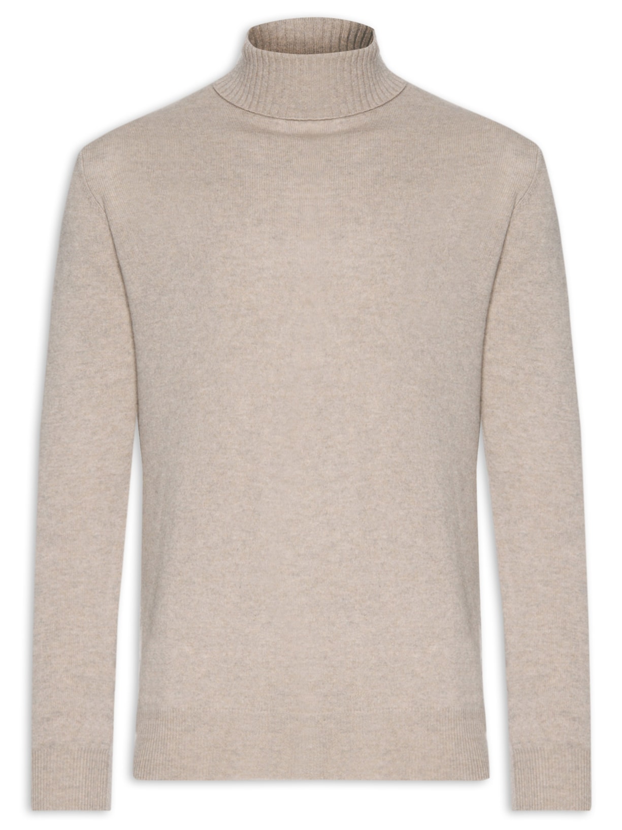 Suéter Masculino Gola Alta Com Blend De Lã E Cashmere Marrom '2 Essential