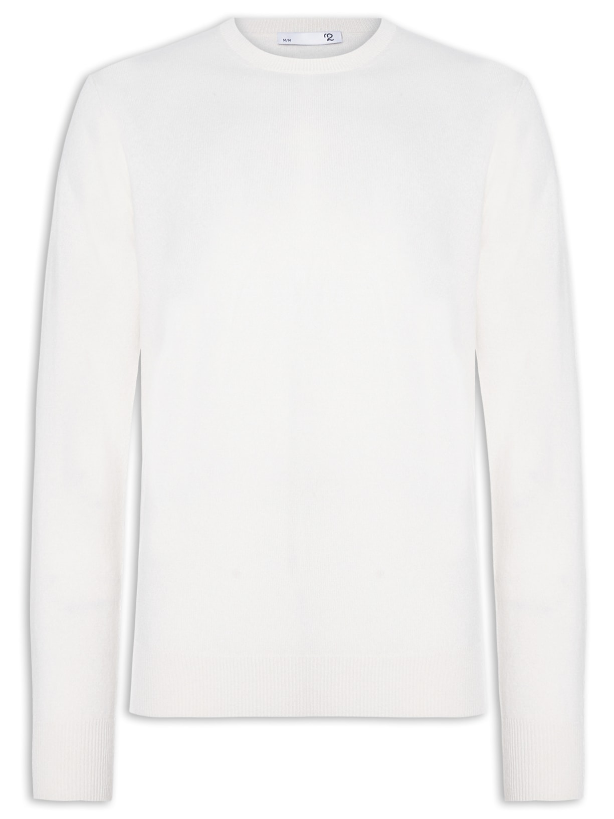 Suéter Masculino Gola Careca Cashmere Branco '2 Essential