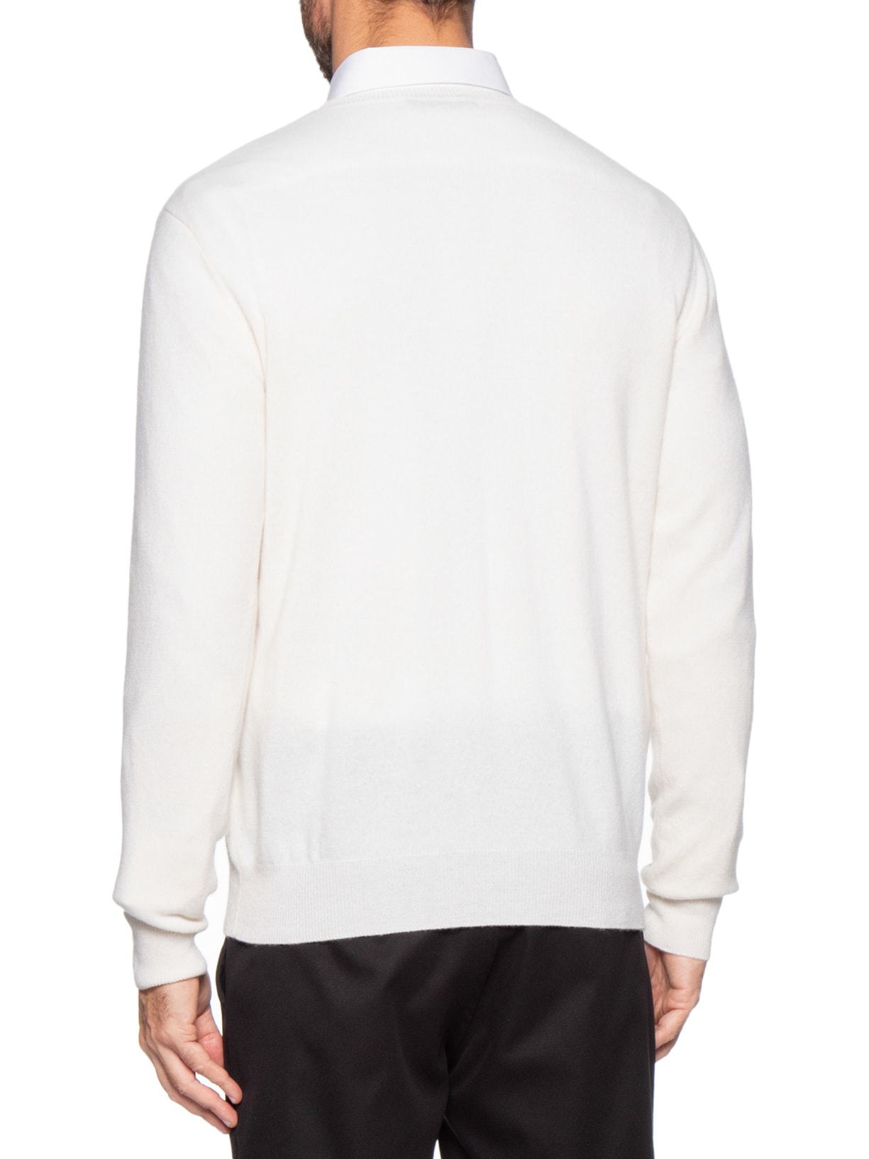 Suéter Masculino Gola Careca Cashmere Branco '2 Essential