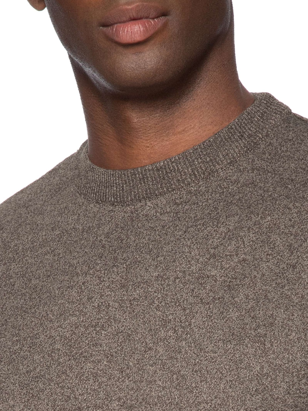 Suéter Masculino Gola Careca Marrom '2 Essential