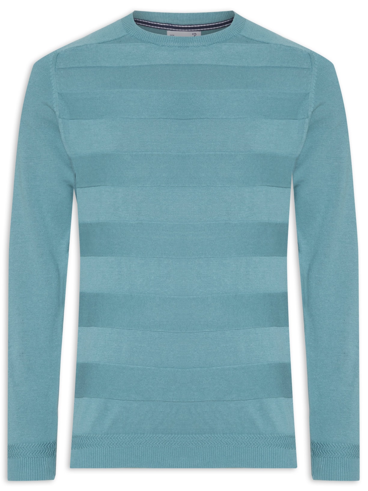 Suéter Masculino Gola Careca Stripes - Verde